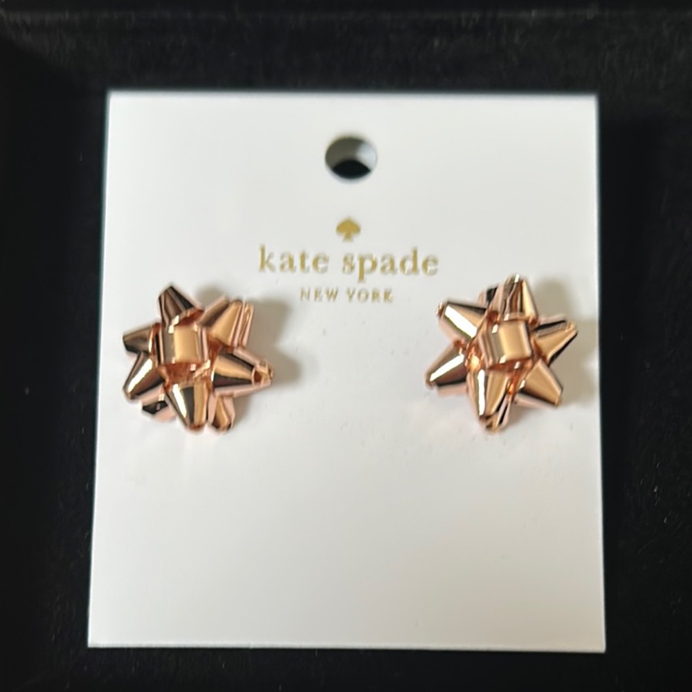Kate Spade Rose Gold Bow Earrings